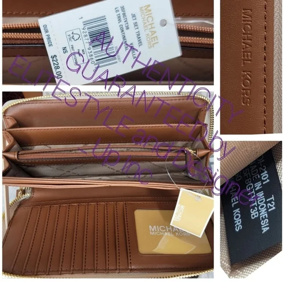 Michael Kors 3 SET Purse Tote Handbag Shoulder Bag Wallet Designer Matching - Picture 7 of 14